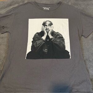2PAC - Tupac Shakur Charcoal Graphic Tee - Women's Short Sleeve